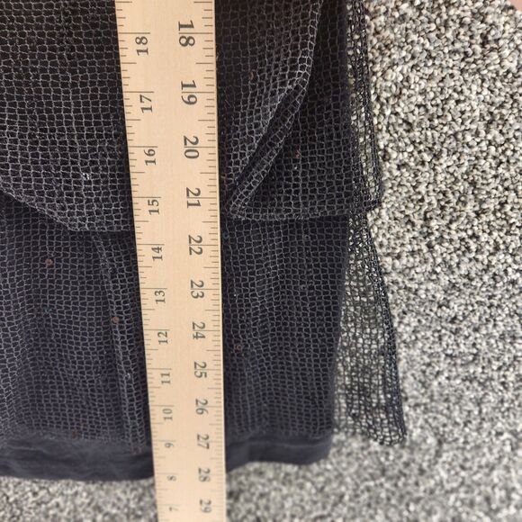 Clothes head black small netting Y2k 90s whimsigoth short sleeve top - Picture 6 of 7